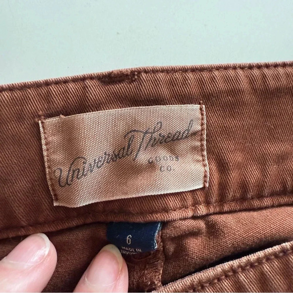 Universal Thread-Women’s HighRise Barrel Leg Cropped Pants-Brown-Relaxed- Size 6 - Picture 8 of 11